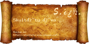Skultéty Éva névjegykártya