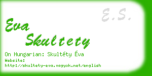 eva skultety business card